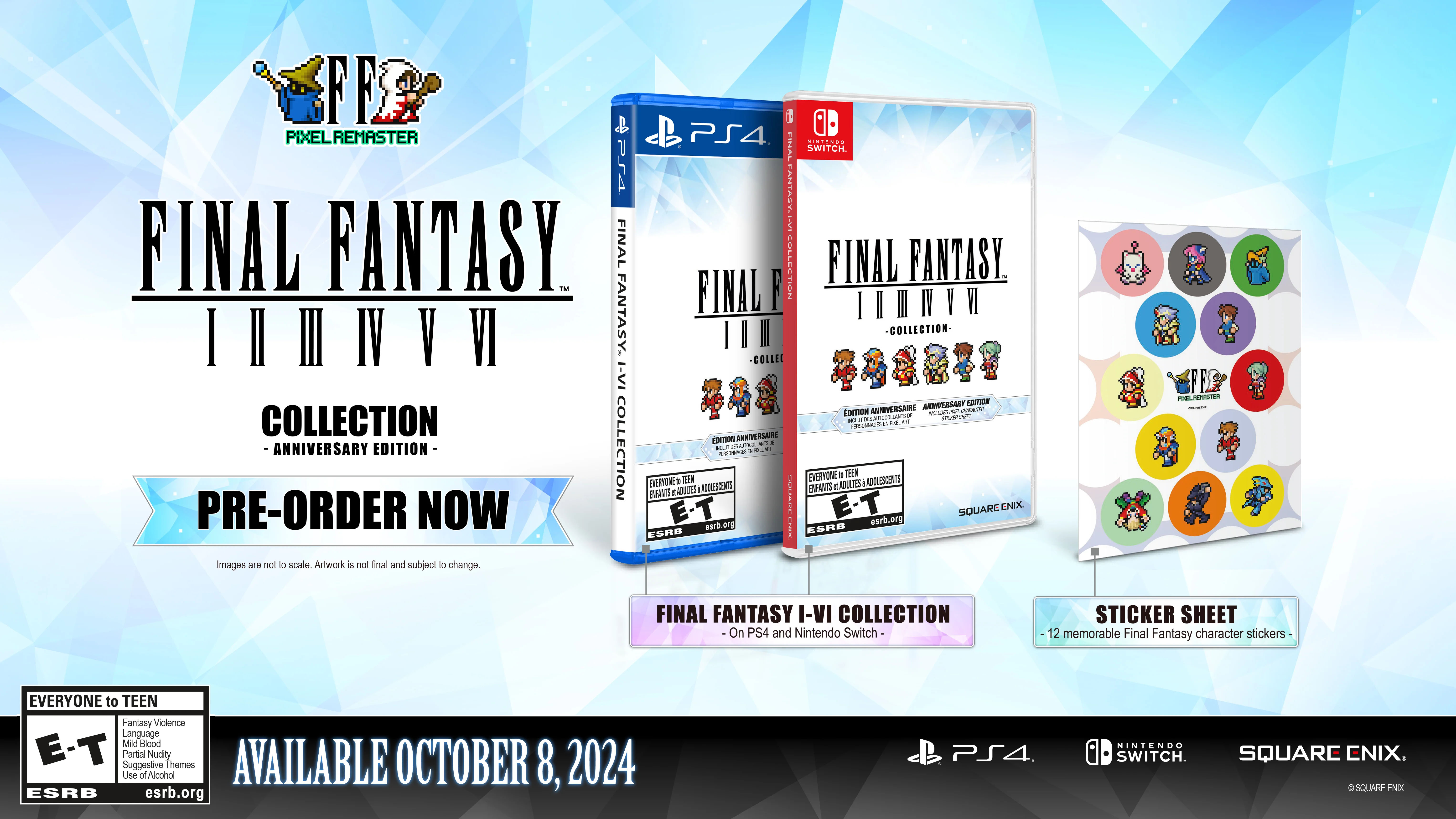 Final Fantasy I-VI Pixel Remaster Collection - wide retail release