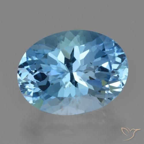 21.97カラットの天然スイスブルートパーズ、オーバルカット、VVS