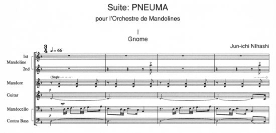 現代ギター | 【楽譜】二橋潤一：マンドリン・オーケストラのための