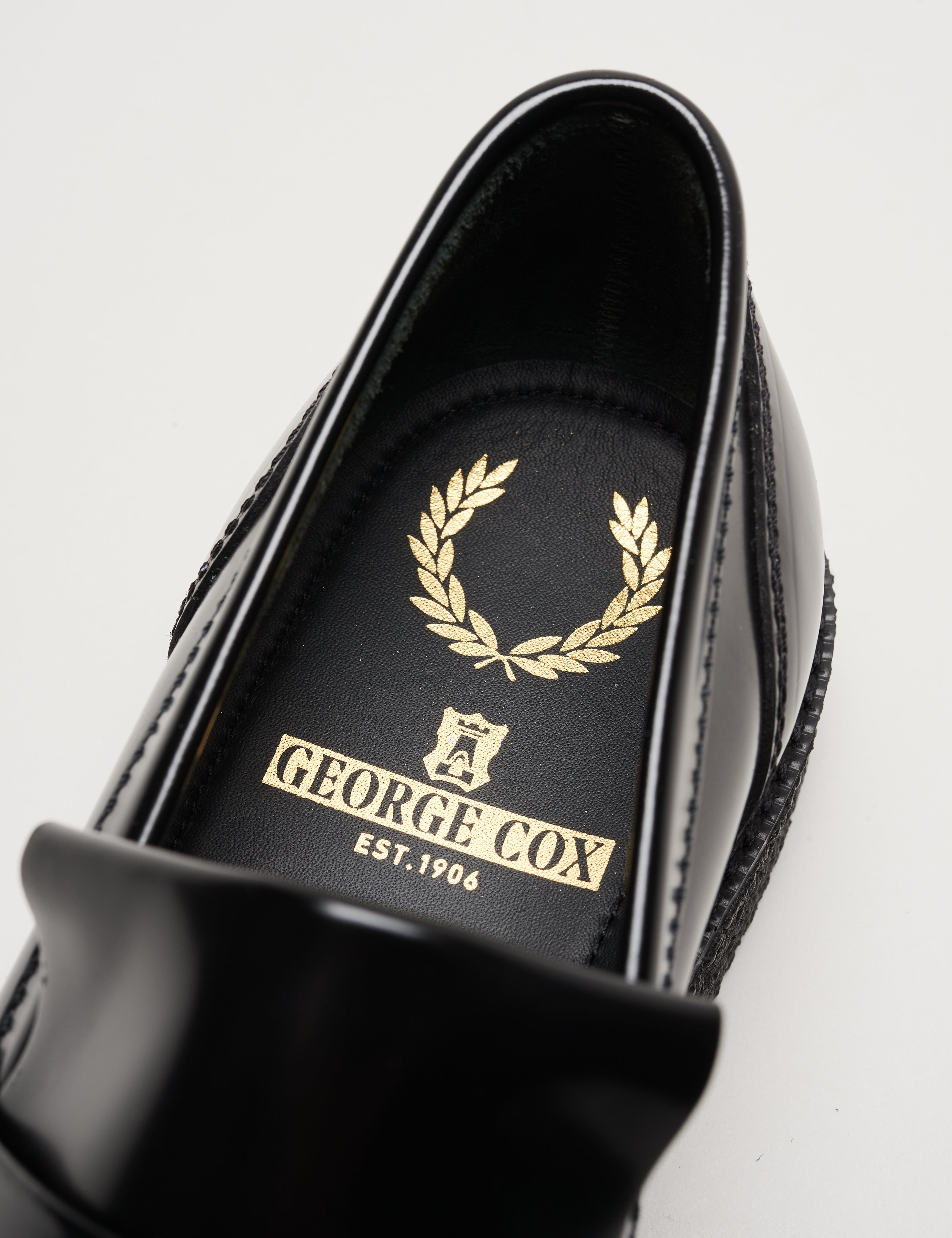 Fred Perry Tassel Loafer Black – George Cox