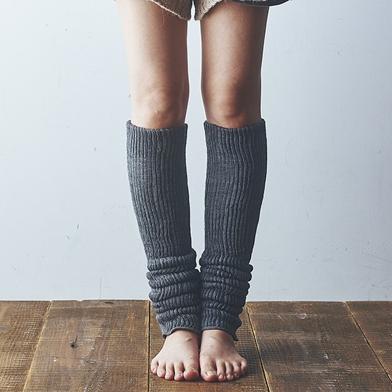 GAIAネットライブコットン シルク＆ウール 二重織レッグウォーマー
