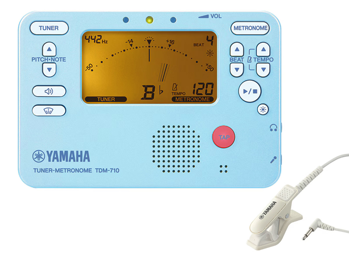 YAMAHA チューナー＆メトロノーム TDM-710BLM コンタクトマイクセット