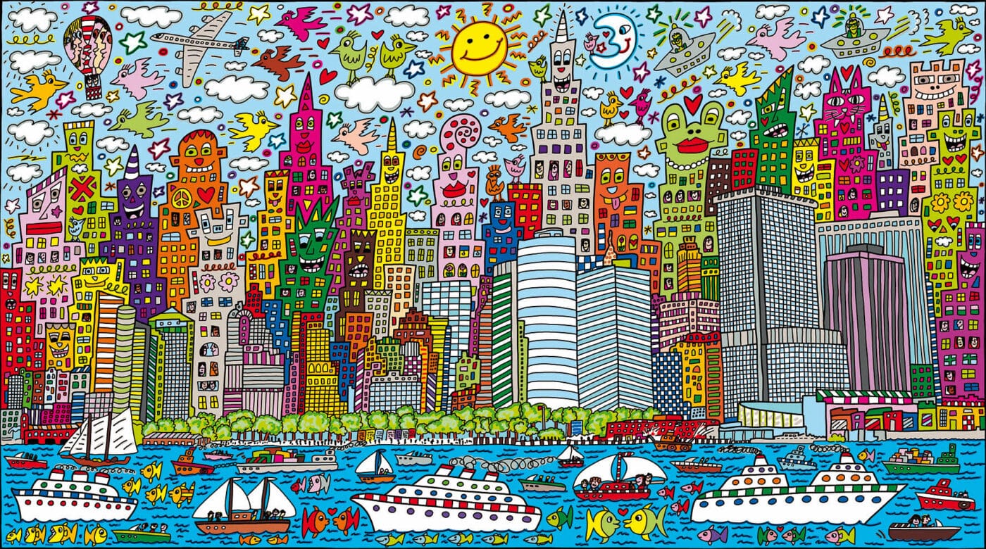 James Rizzi My New York City - Pigmentdruck auf Leinwand