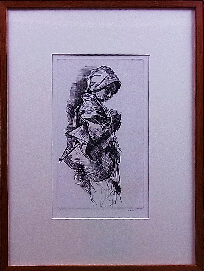 小磯良平 白川女 エッチング 1/30 1968-69年作 | 有限会社 ギャラリー瑞鳳