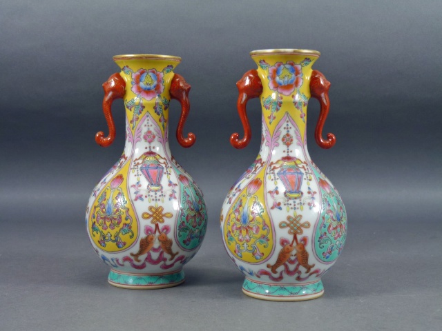 中国美術 闘彩僧帽壺 龍 大清乾隆年製 骨董 アンティーク 手描き 中国