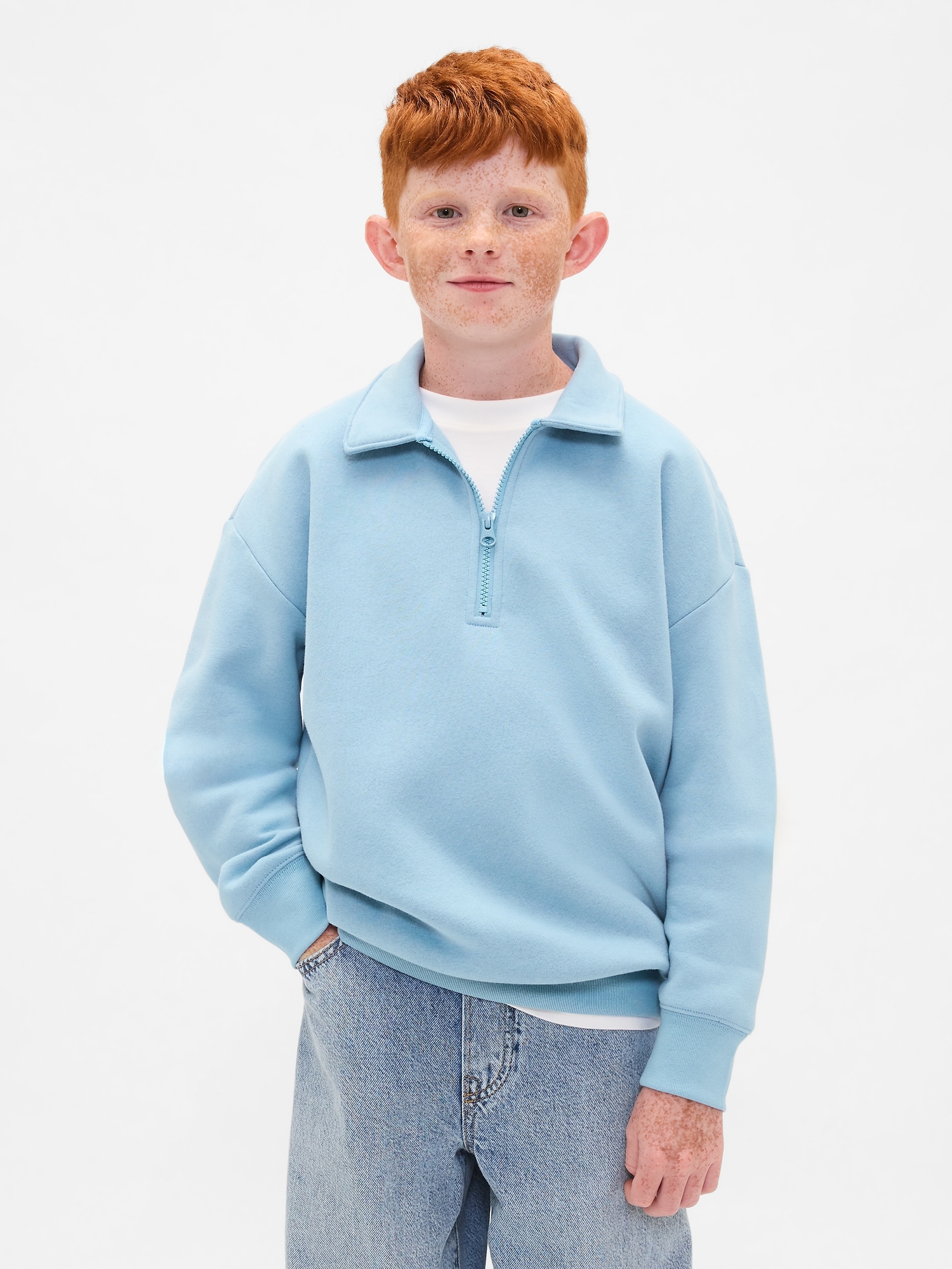 Kids VintageSoft Quarter-Zip Pullover | Gap