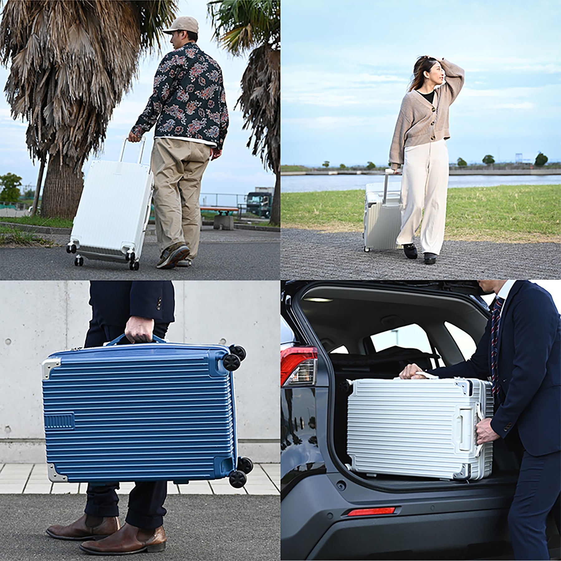 スーツケース 耐衝撃 超軽量 静音 ダブルキャスター付き 51L