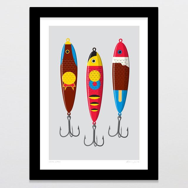 Local Lures Art Print by NZ Artist Glenn Jones - Glenn Jones Art