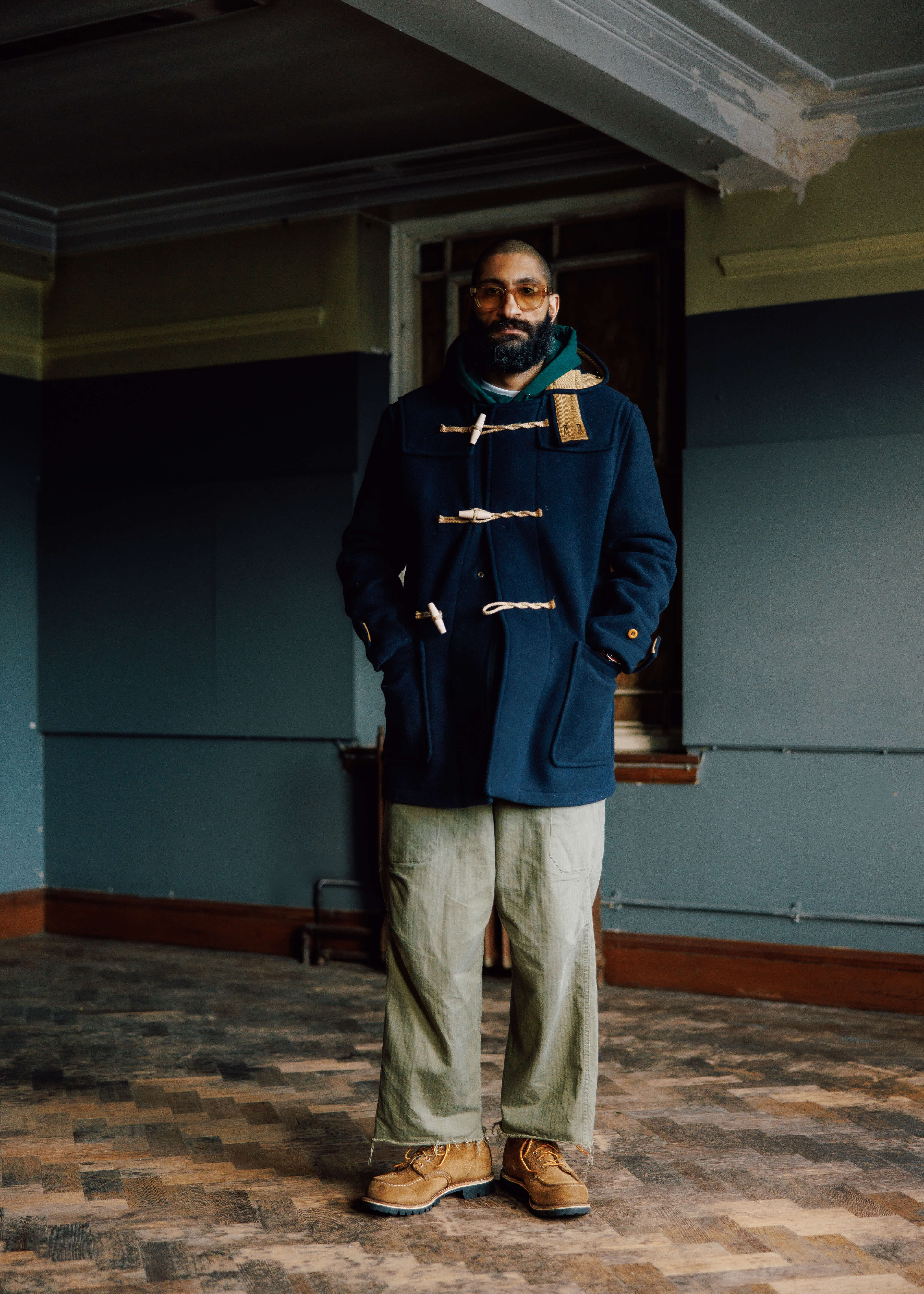 Men's Mid-Length Monty Duffle Coat Navy - Gloverall – Gloverall