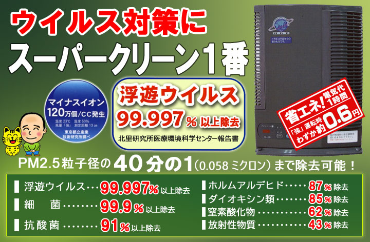 船井幸雄おすすめの空気清浄機スーパークリーン1番 (KR-100)を販売