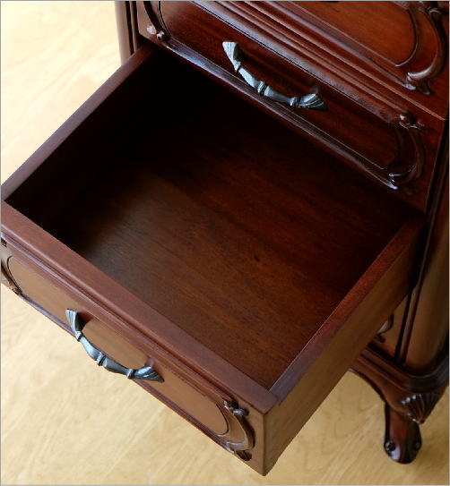 チェスト マホガニー 無垢材 猫脚 アンティーク調 クラシック 収納家具