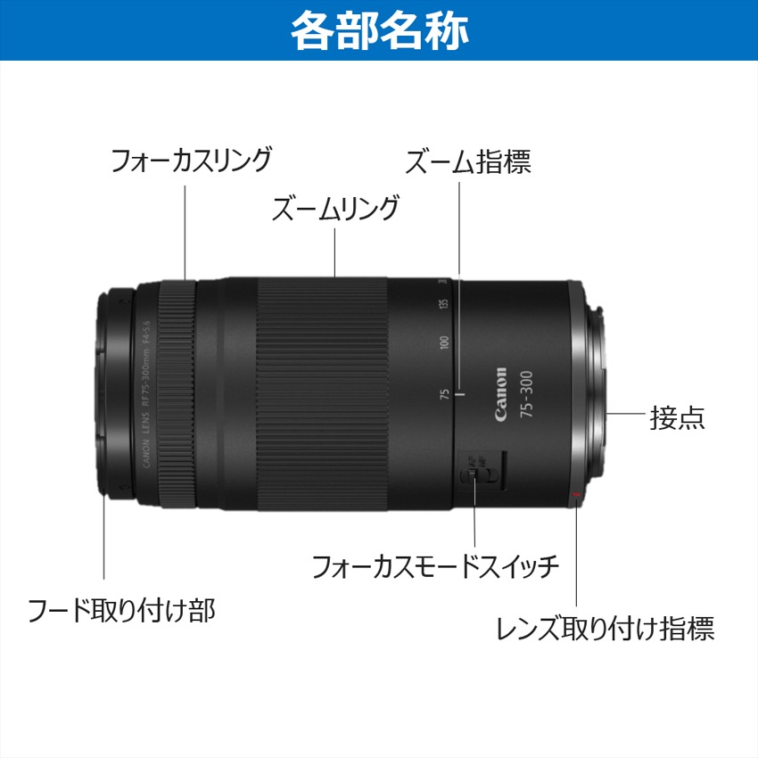 Canon(キヤノン) RF75-300mm F4-5.6 7155C001: レンズ 銀一オンライン