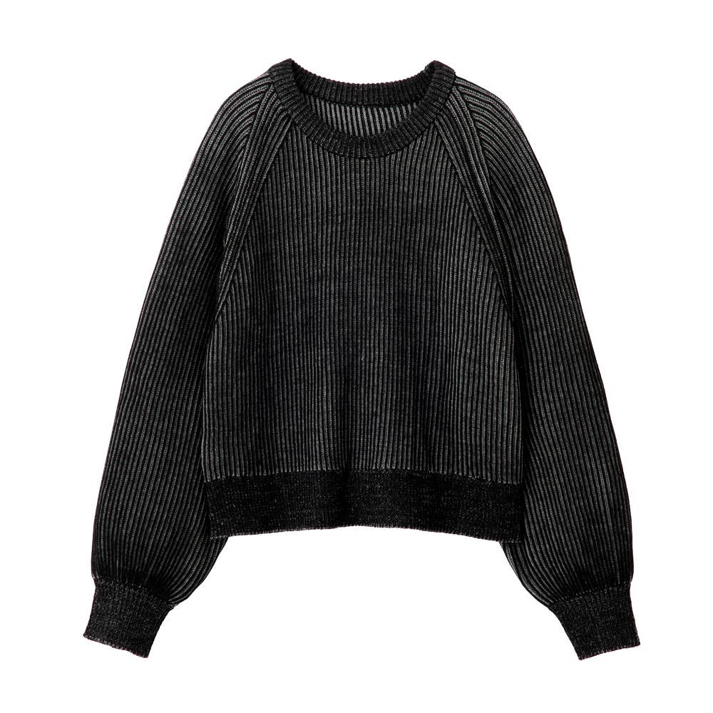 リブ編みニットプルオーバー【SALE】 ALY636 :レディース トップス