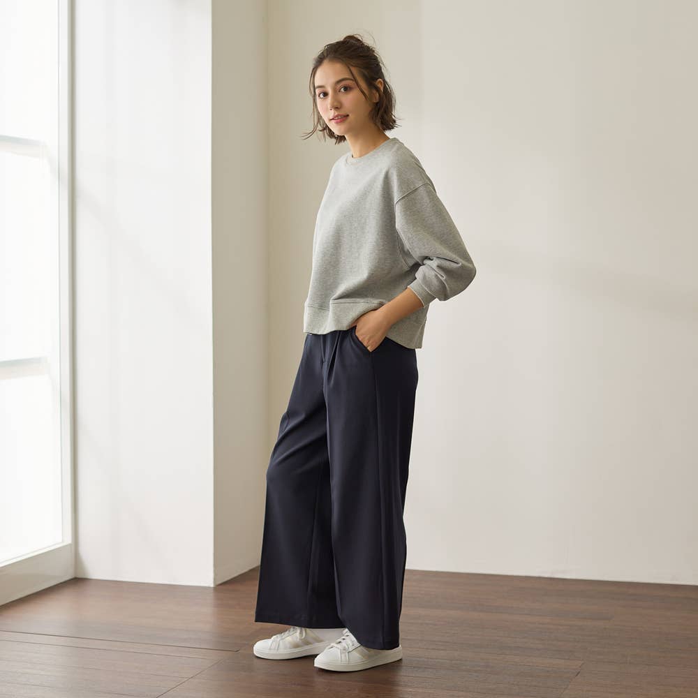 ワイド・裏起毛】ソフトタッチパンツ【SALE】 TZW72K :レディース