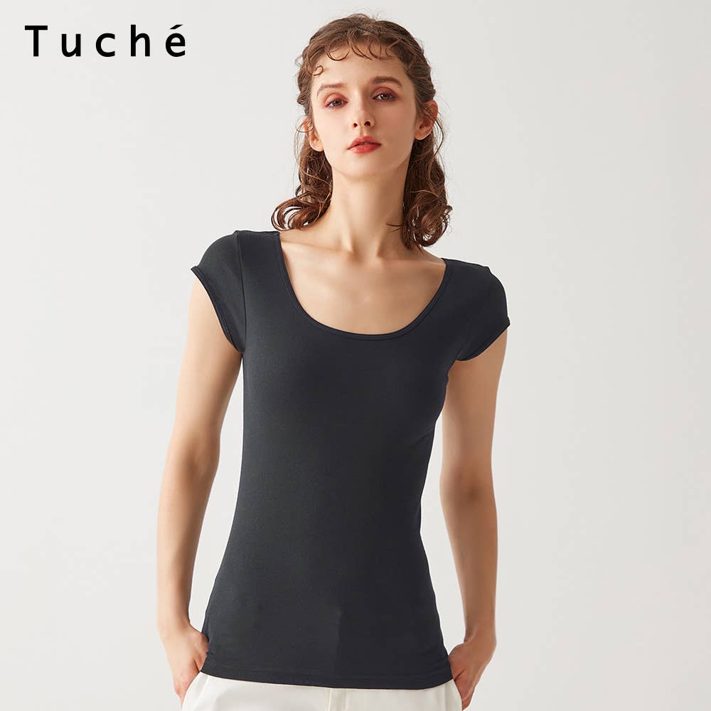 着るコスメ】フレンチ袖インナー TC4052 :レディース トップス