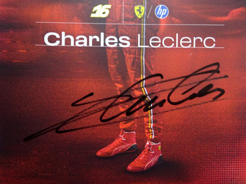 ☆直筆サインあり☆2025年シャルル・ルクレール（フェラーリ