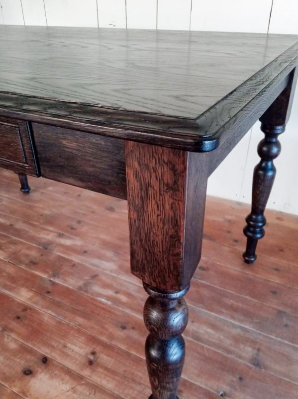 引き出し4杯付きオークアンティークテーブルW1200@大阪東京