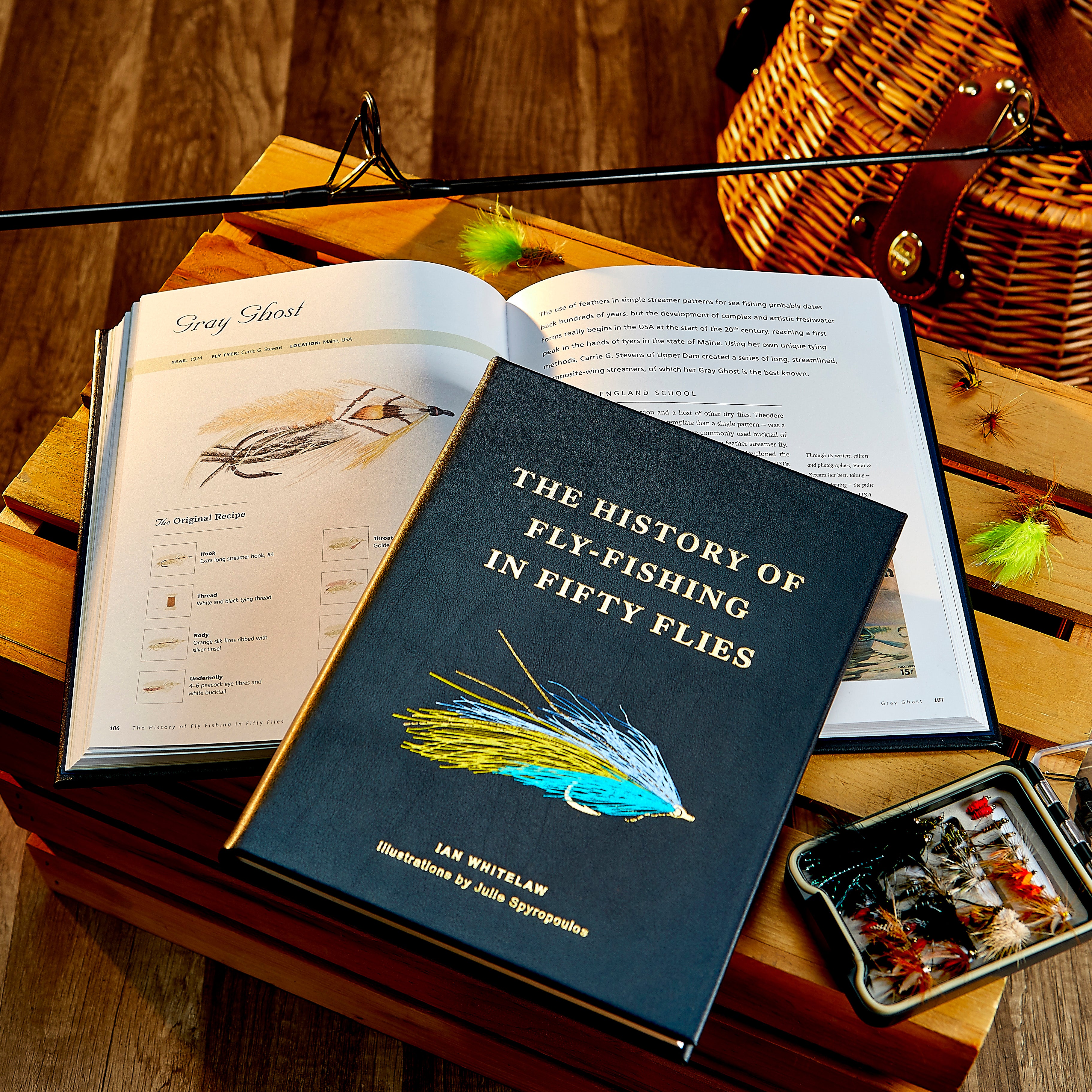 The History of Fly Fishing in Fifty Flies | Leather Bound Edition