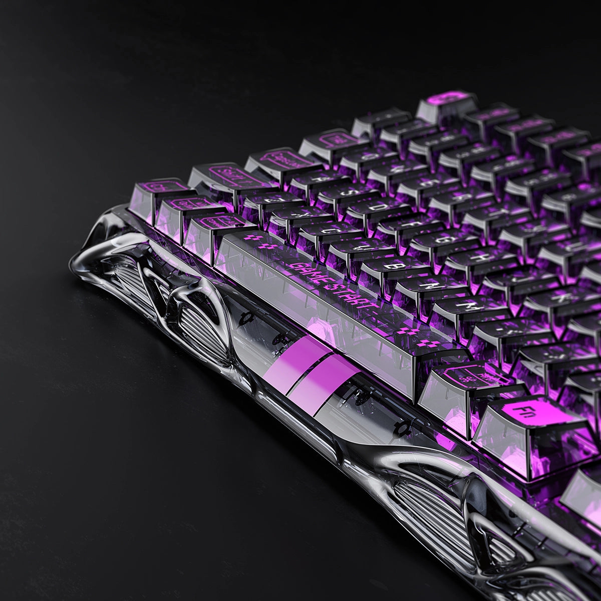 Mercury V75 Lite Gaming Keyboard - Transparent Black | Hall Effect
