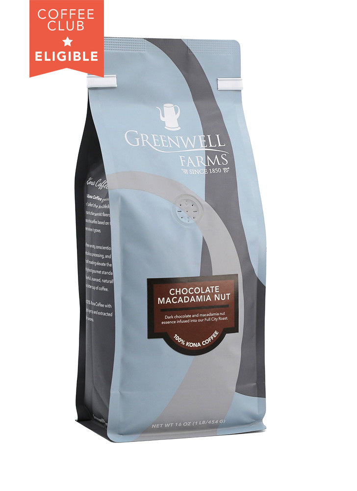 Chocolate Macadamia Nut Flavored 100% Kona Coffee | Buy Online