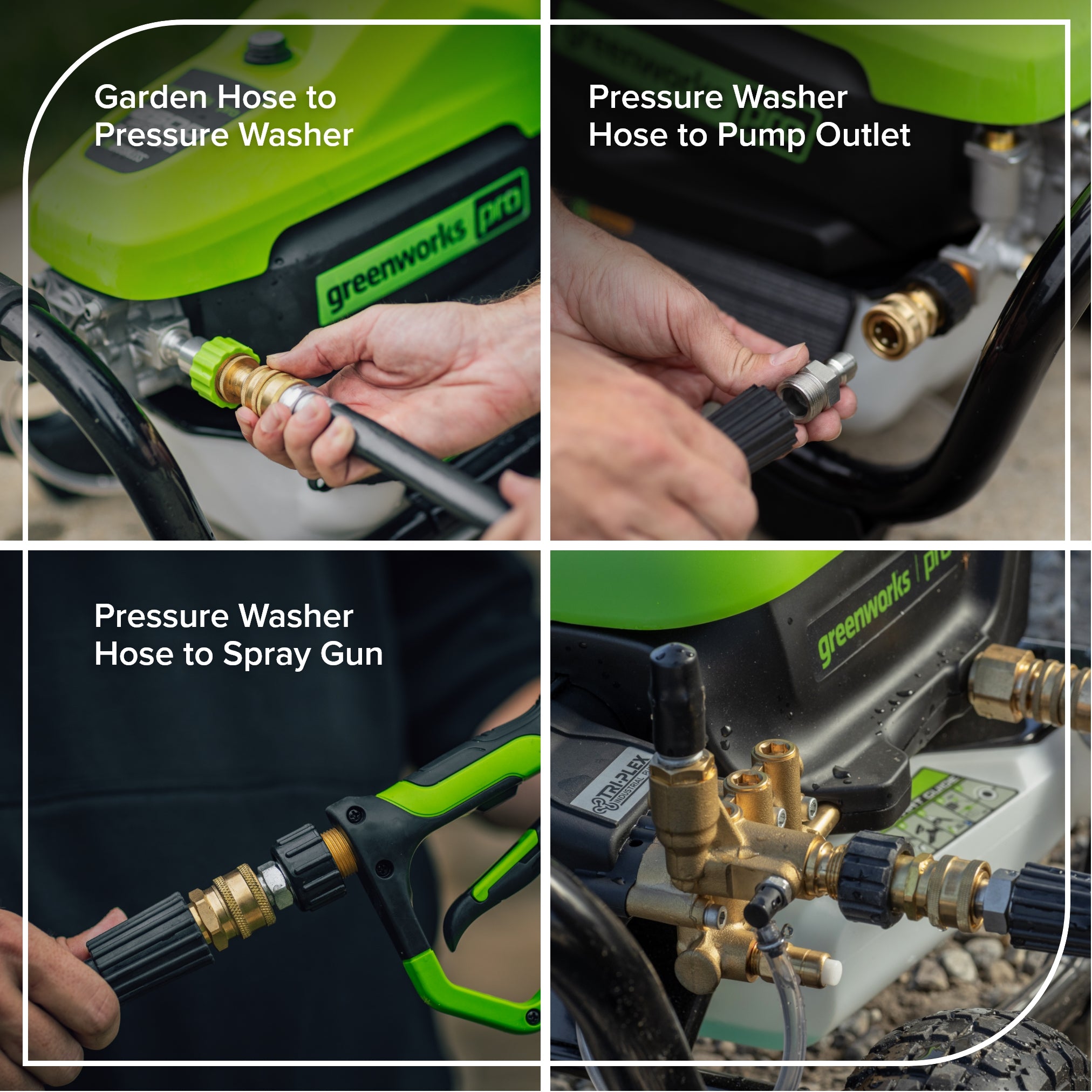 7-Piece Quick-Connect Set Converts | Greenworks Tools