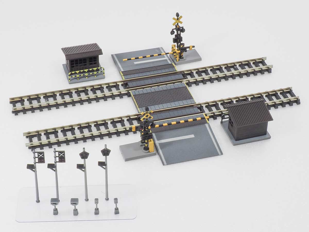 2642＞着色済み 踏切セット｜着色済みストラクチャー｜Nゲージ鉄道模型