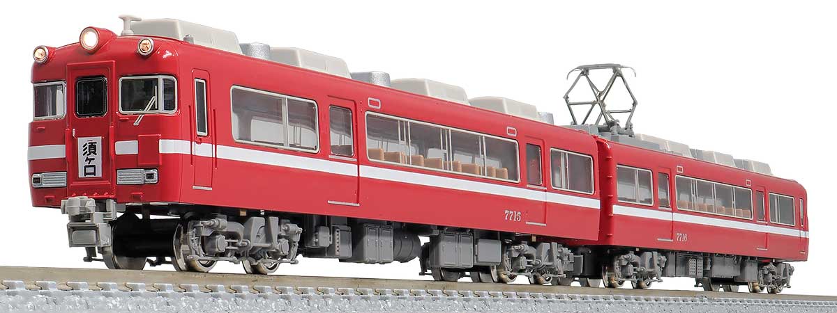 31822＞名鉄7700系 白帯車1990（妻面窓無し）増結2両編成セット（動力