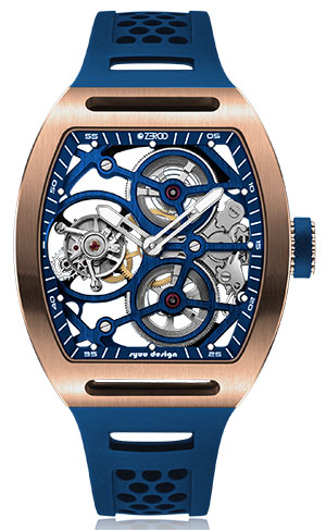 ゼロ(ZEROO) 2024新作 トノー型フルスケルトンケースが美しい