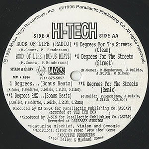 Hi-Tech / Book Of Life/Degrees For The Streets(12inch) / Massive