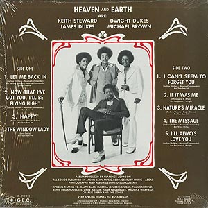 Heaven and Earth / I Can't Seem To Forget You(LP) / GEC 1976 US