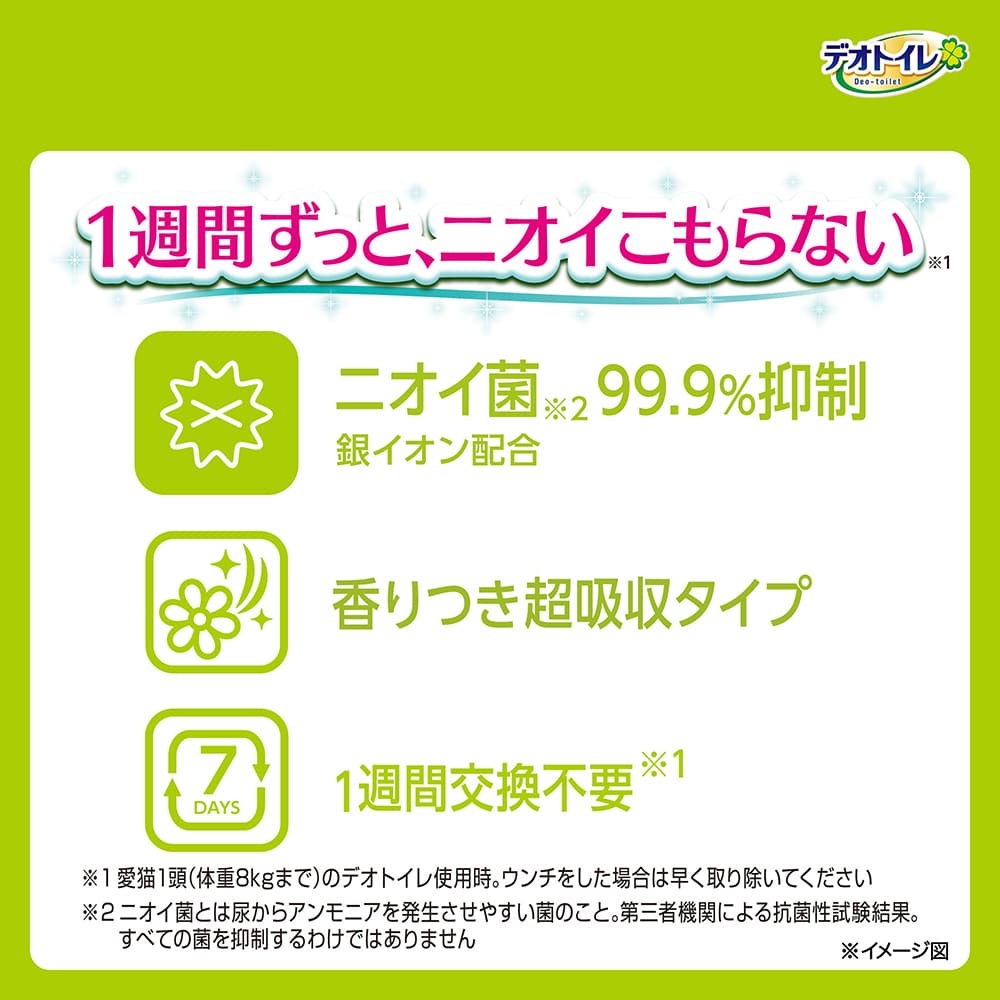 デオトイレ複数ねこ用ふんわり香る消臭・抗菌シートボタニカルの香り