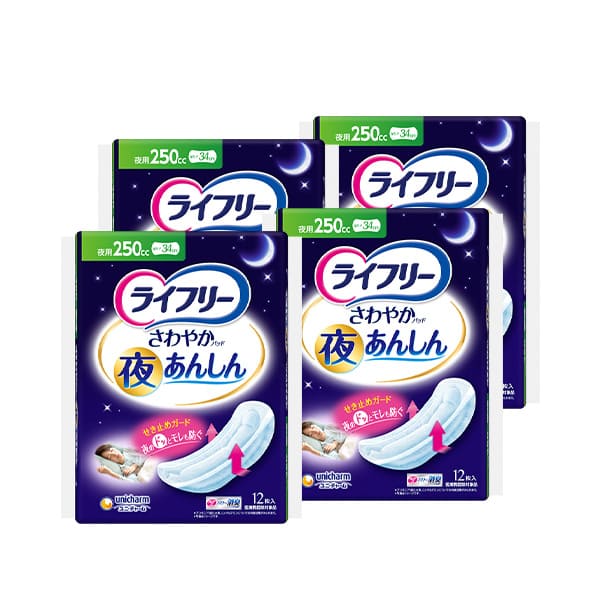 ライフリーさわやかパッド夜あんしん250cc12枚｜ユニ・チャーム