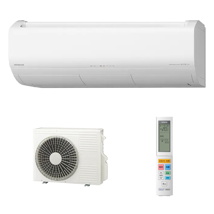 282 HITACHI 2022年製エアコン 14～16畳用 整備済み HITACHI 白く