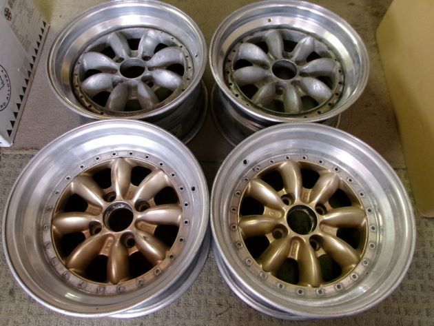 パナスポーツG7-C8Rの15インチをディスクガンメタ塗装+リバレル