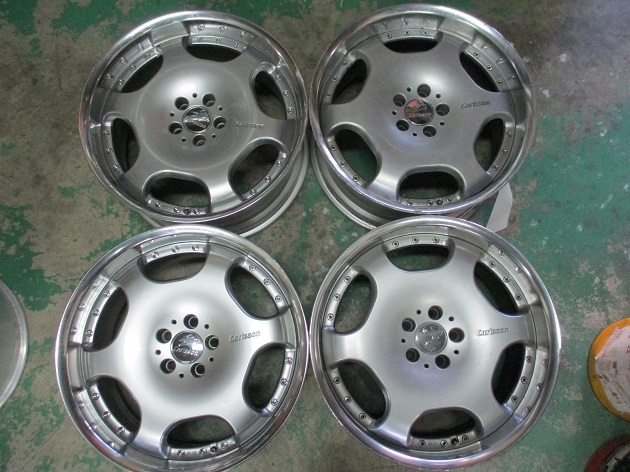 塗装劣化あるカールソン2/5の20インチホイールをフルオーバーホール