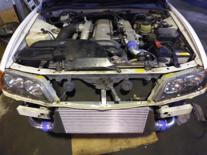 チェイサー JZX100にトラスト インタークーラーLSキット取付