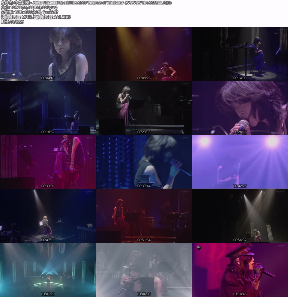 中森明菜 – Akina Nakamori Special Live 2009“Empress at Yokohama