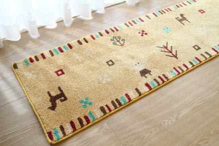 パズ ギャッベデザインキッチンマット | ラグマット・玄関マットの通販