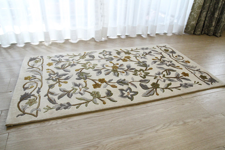 ヤク＆シルク段通玄関マット120段 ＃SC07-2 69×122cm | ラグマット