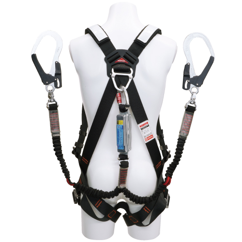 MAT-NV293 フルハーネス用ツインランヤード ノビロン｜電設工具の