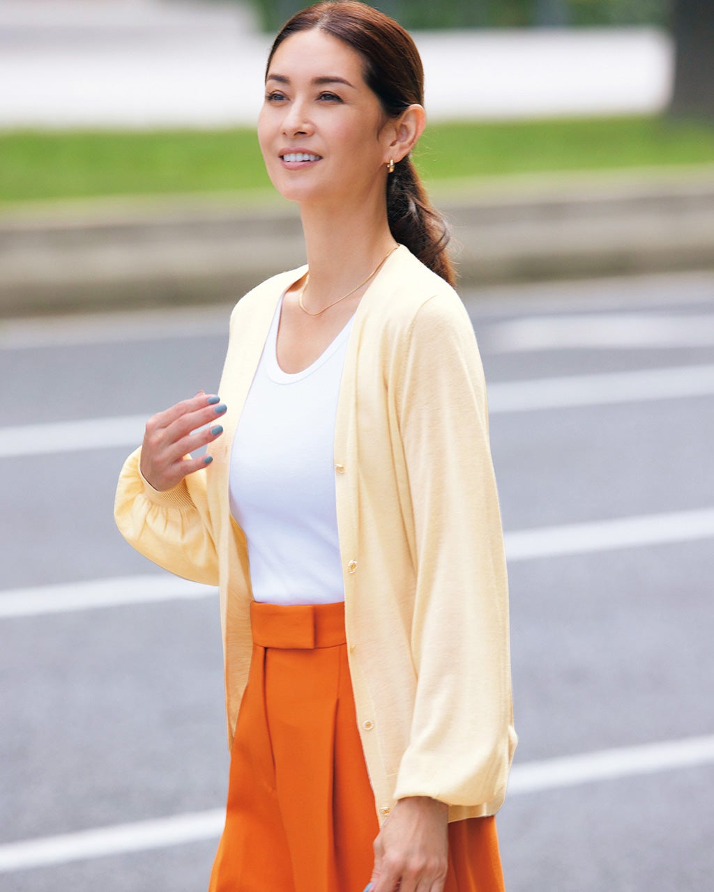 シアーブレンド・Vネックカーディガン/DoCLASSE