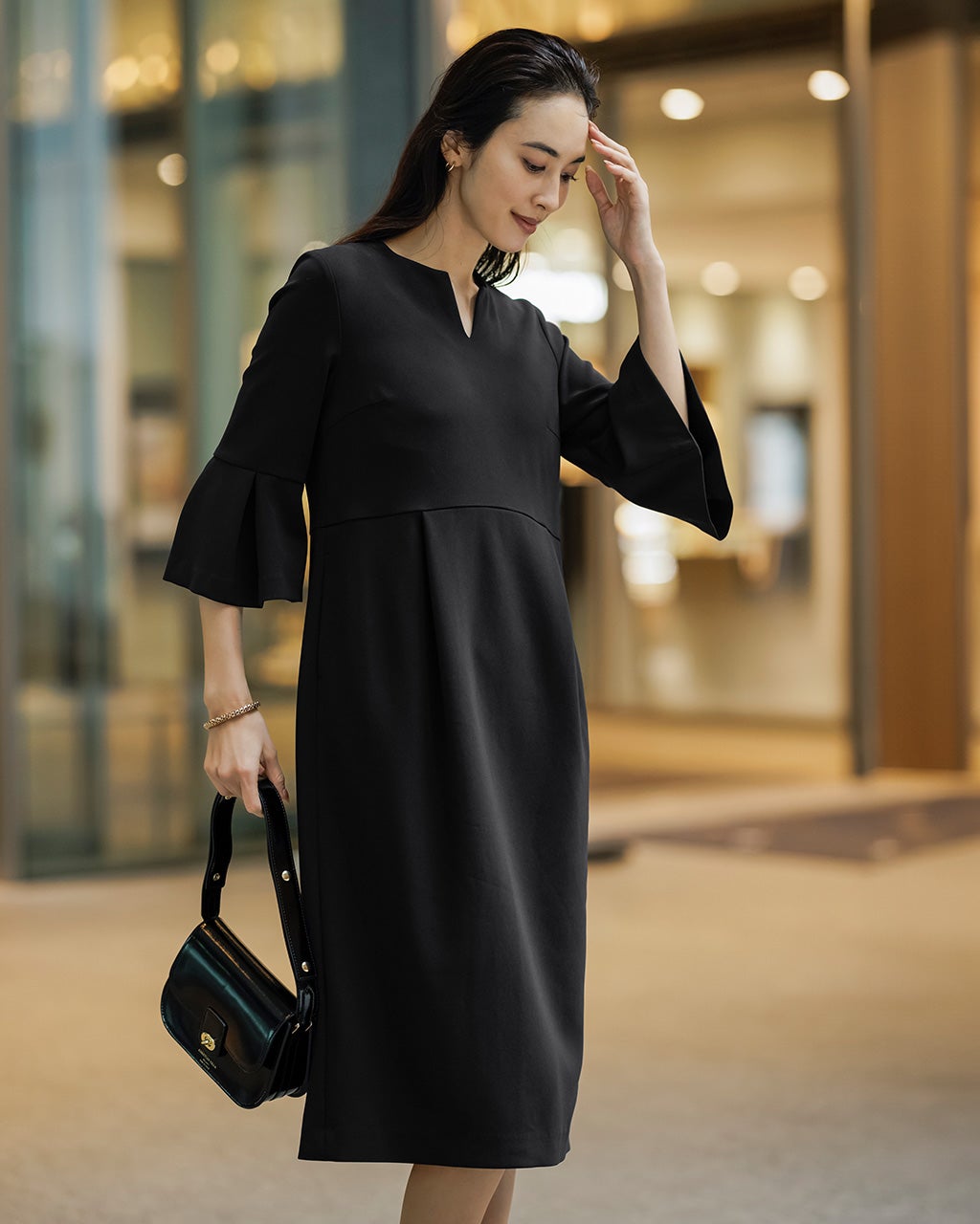 トリアセダブル・ベルスリーブワンピース/DoCLASSE