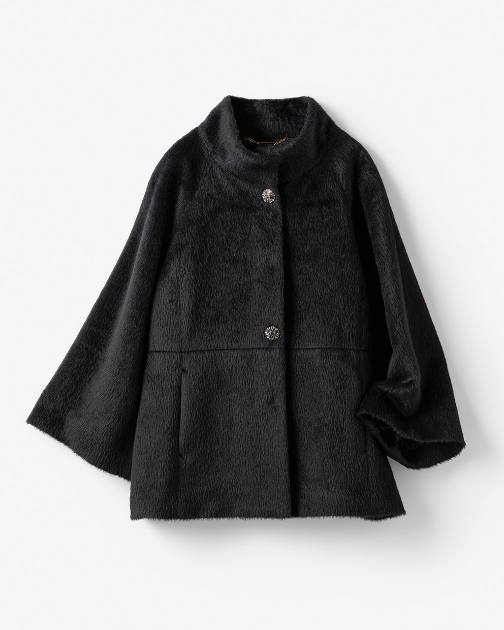 アルパカシャギー・スタンドショートコート/DoCLASSE