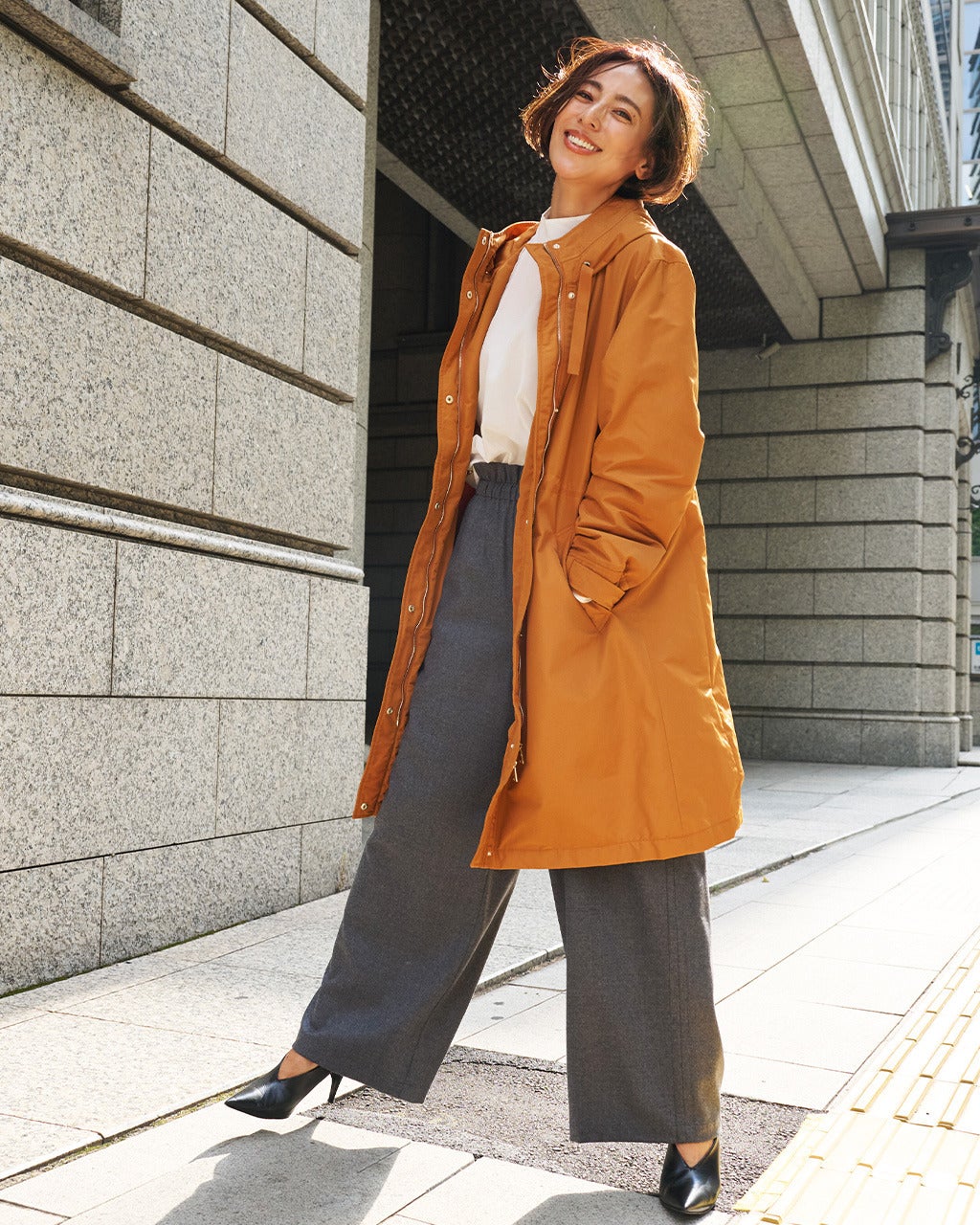 マジカルサーモ・グログランコート／立体フード/DoCLASSE