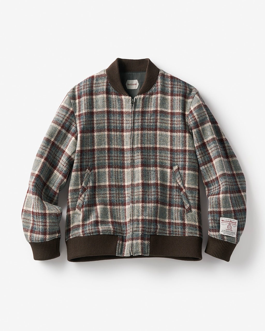 ハリスツイードZIPブルゾン/DoCLASSE