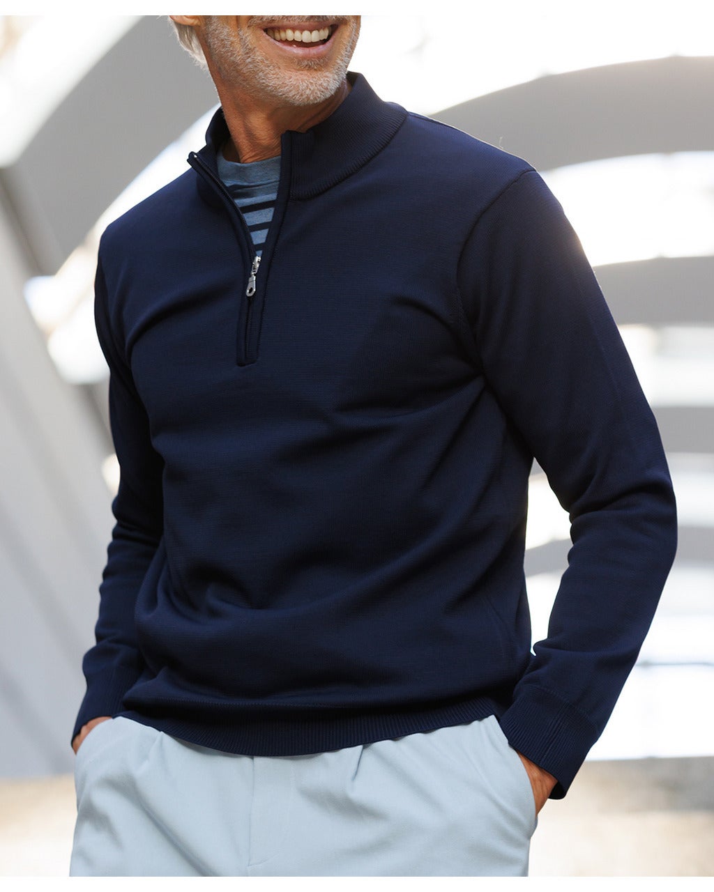 エアーライトニット・ハーフジップ/DoCLASSE