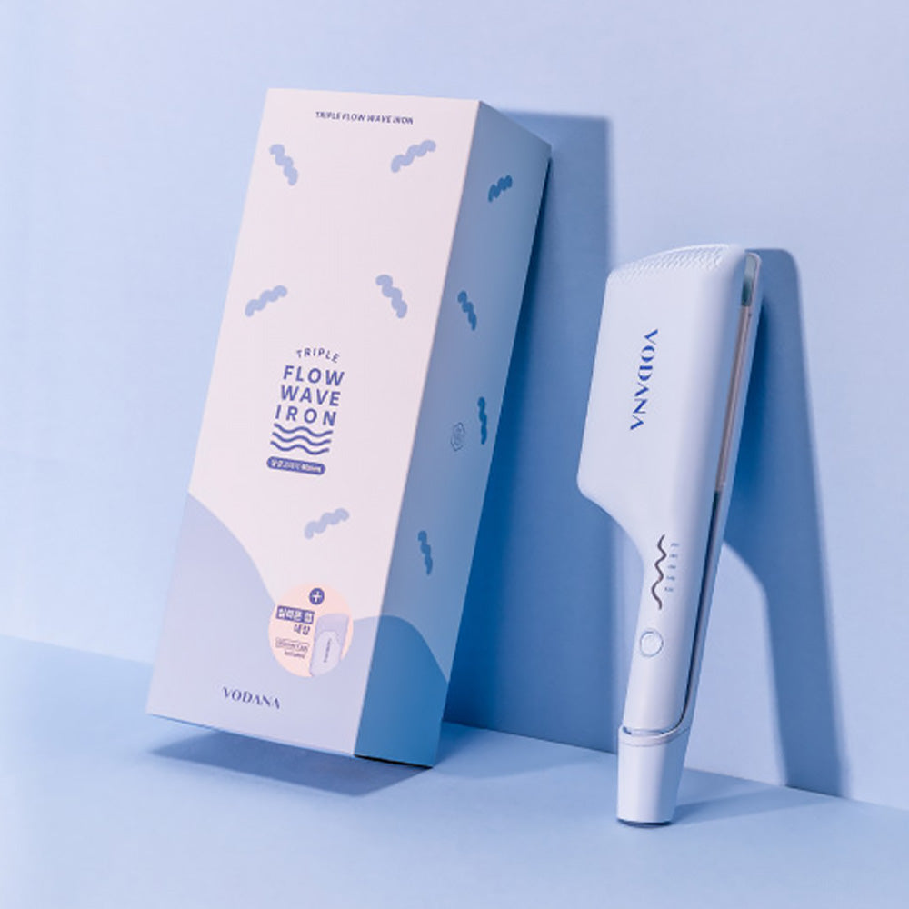 VODANA Triple Flow Wave Iron 40mm Creamy Blue | DODO SKIN – DODOSKIN