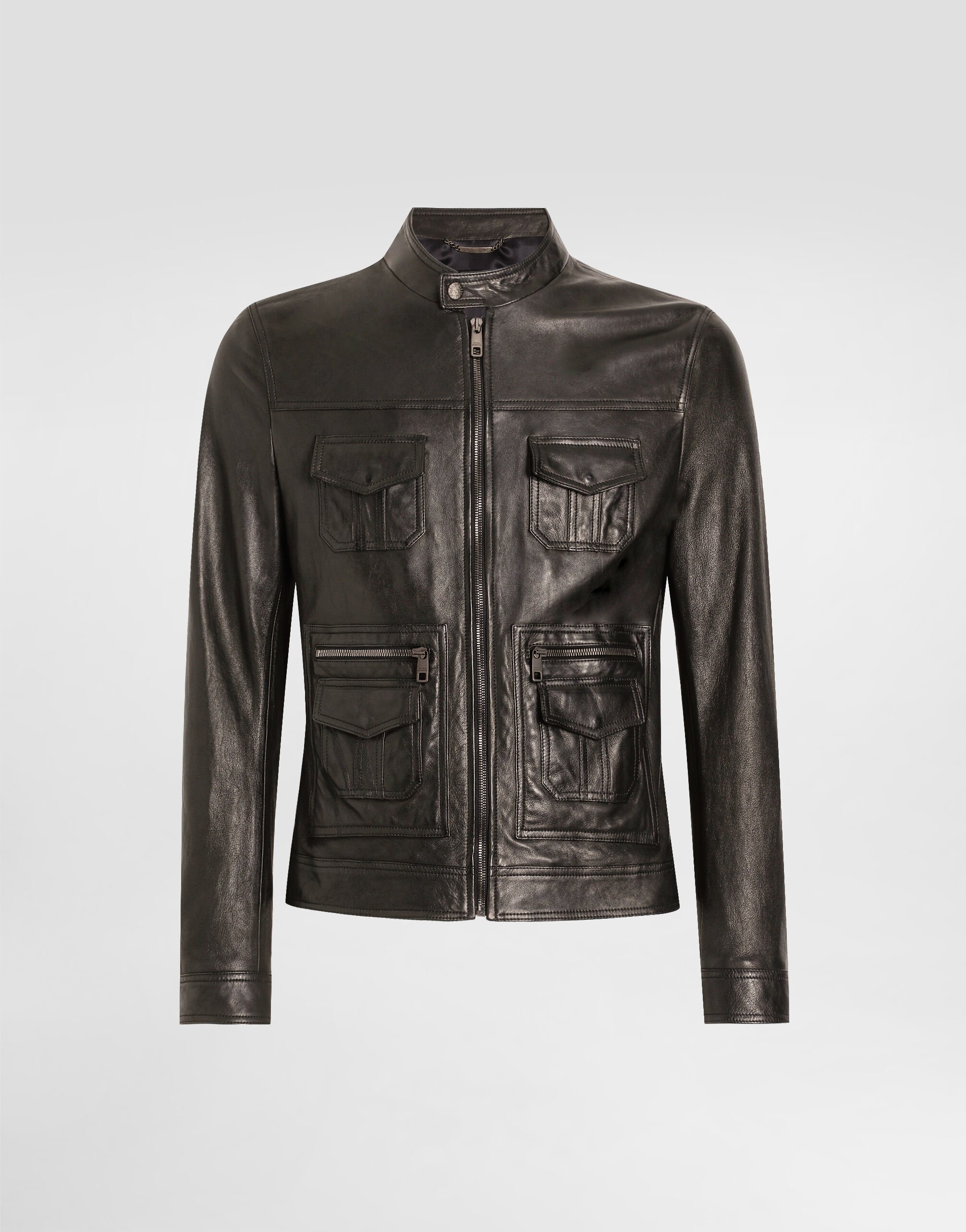 Blackのメンズ レザー ジャケット | Dolce&Gabbana®