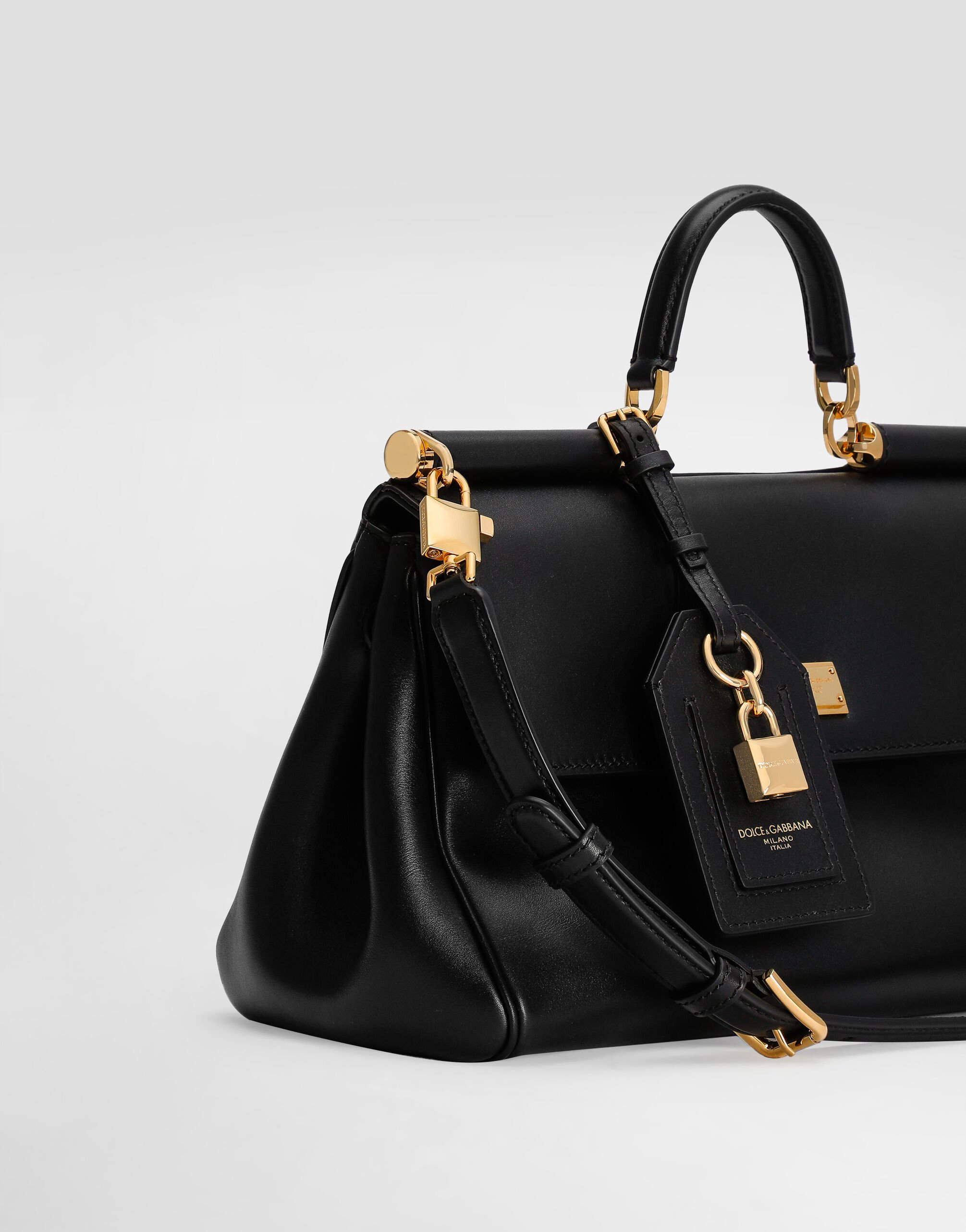 Blackのウィメンズ MY SICILY プロンジェカーフスキン ハンドバッグ