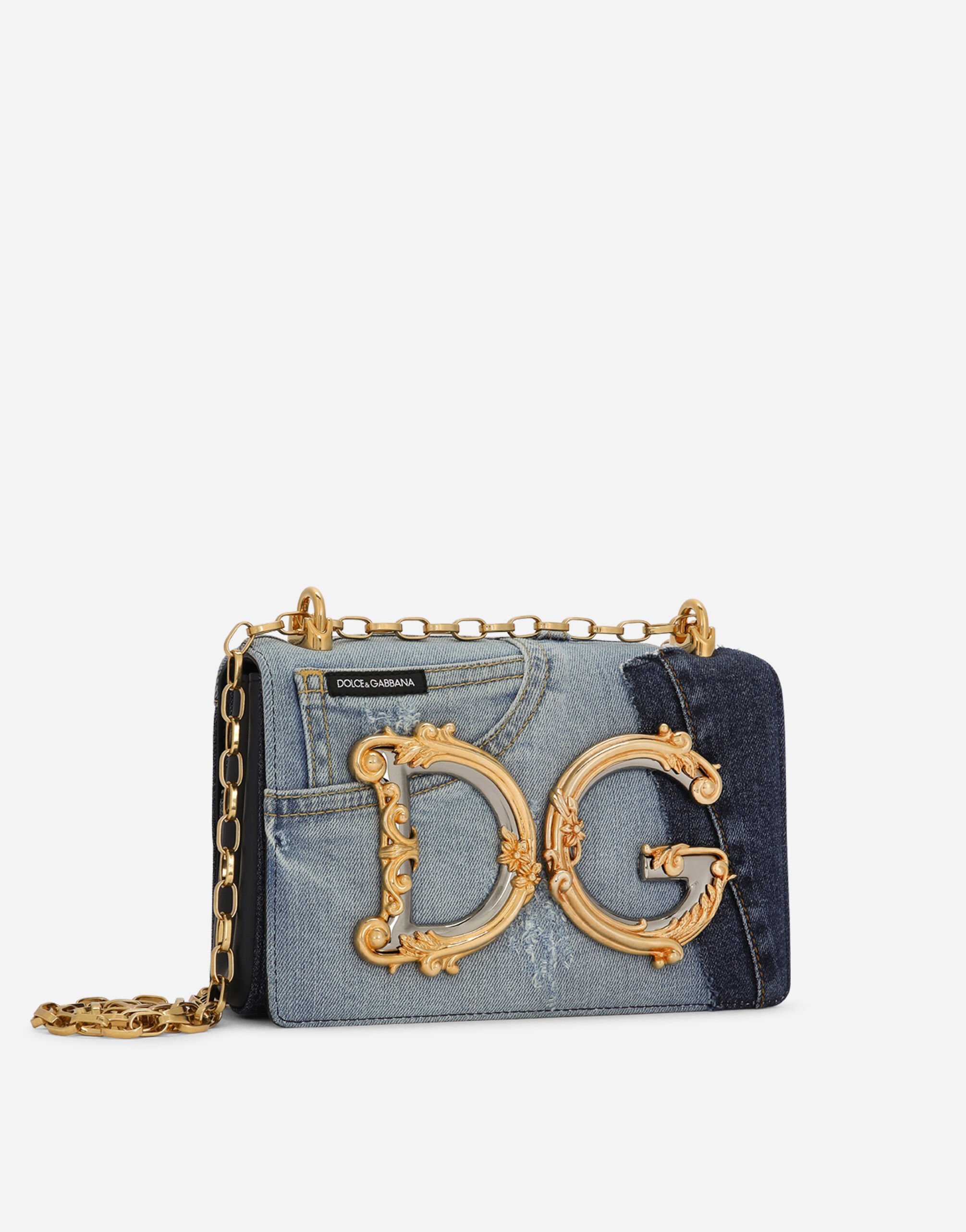 DG Girls bag in patchwork denim and plain calfskin in Denim for